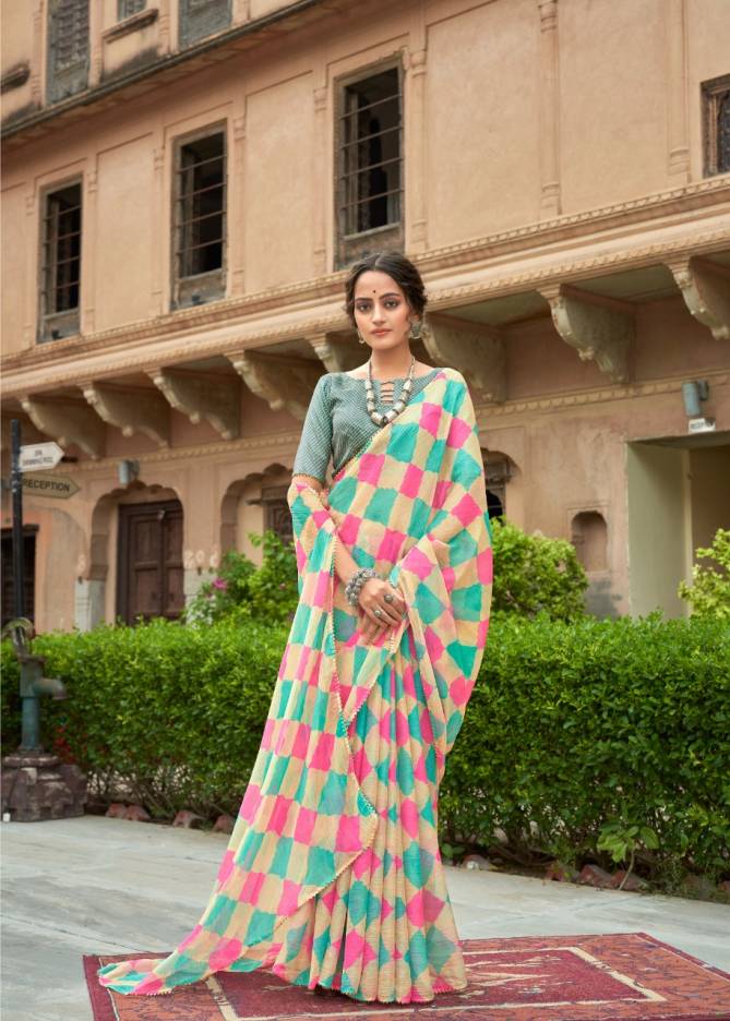Kashvi Tanishq Fancy Printed Designer Chiffon Ethnic Wear Saree Collection 
